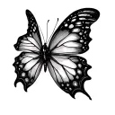 Dotwork Butterfly tattoo design idea
