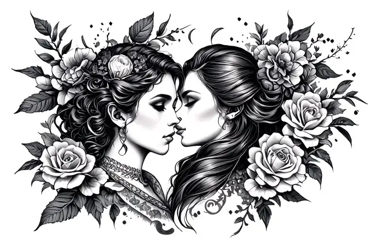 forbidden love tattoo design idea