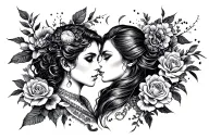 forbidden love tattoo design idea