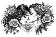 forbidden love tattoo design idea