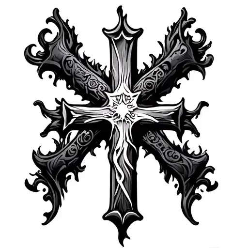 rip cross tattoo tattoo design idea