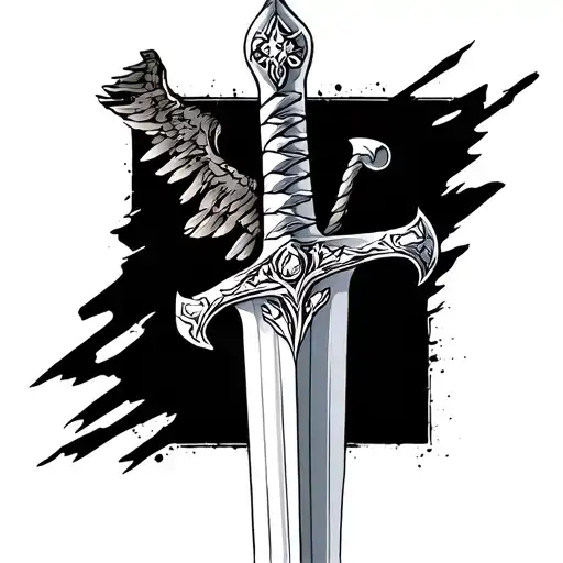 sword of the spirit biblical tattoo design idea