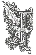 gothic letters tattoo design idea