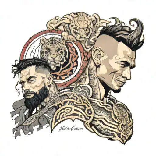 Dwayne Johnson, Virat Kohli, Cristiano Ronaldo, CBUM tattoo design idea