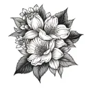 protect your peace with December and July birth flowers tattoo design idea