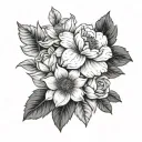 protect your peace with December and July birth flowers tattoo design idea