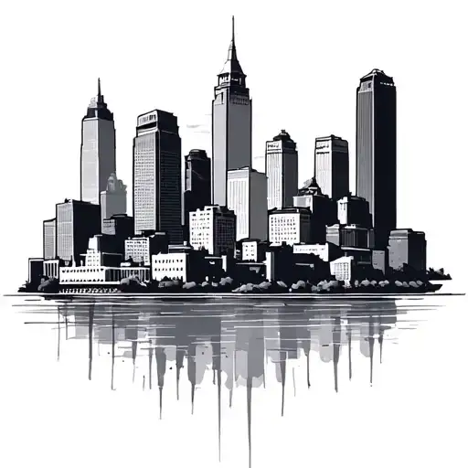 Cleveland Skyline tattoo design idea