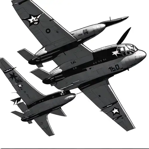 military planes, U2 plane, gray eagle uav, hunter uav, pioneer uav, formation  tattoo design idea