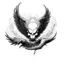 Heaven Vs Hell tattoo design idea