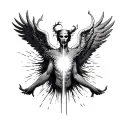 Heaven Vs Hell tattoo design idea