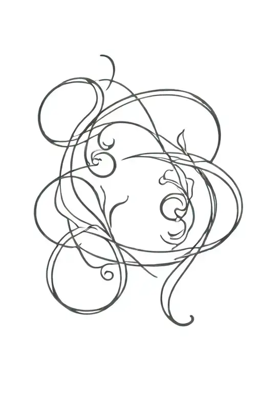 Virgo and aquarius sign tattoo design idea
