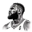 lebron james hetfield solid black tattoo design idea