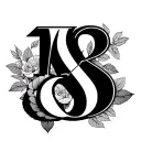 M & S letters for lovers  tattoo design idea