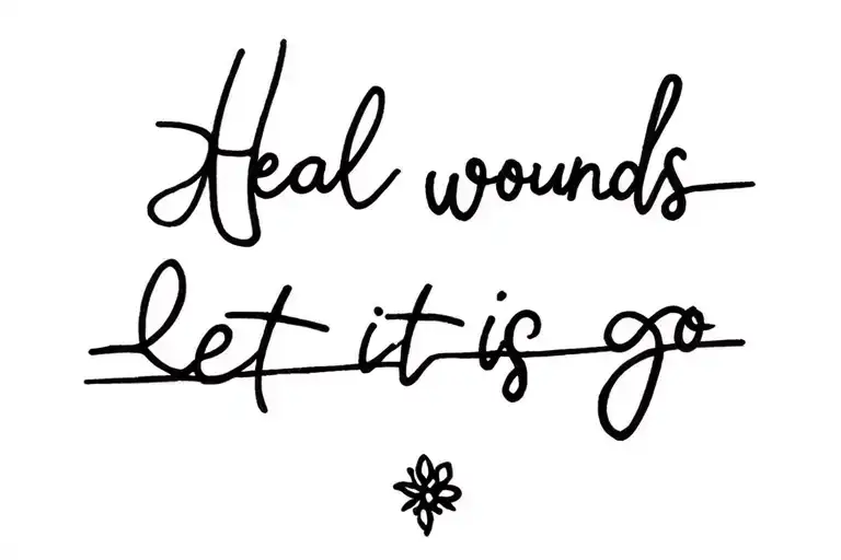 time Heal wounds Let it Go tattoo design idea