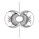 Gemini and Aquarius tattoo design idea