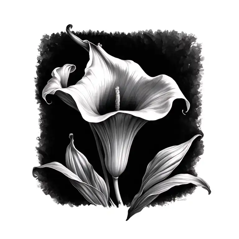 calla lily tattoo design idea