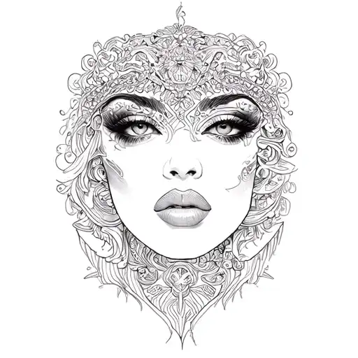 Versace patterns inspired tattoo design idea