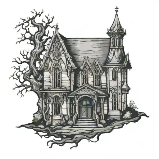 bloodborne church tattoo design idea