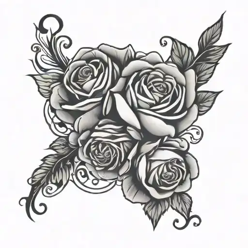 roses on shoulder pec tattoo tattoo design idea