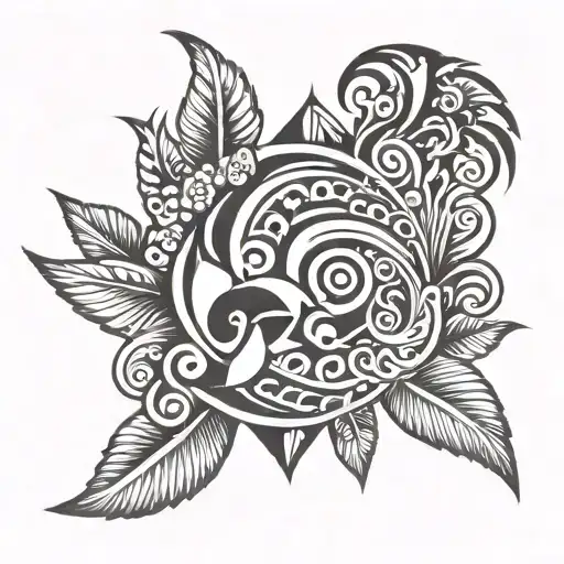 Hawaiian tribal design tattoo design idea