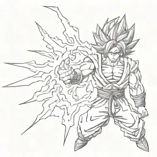 goku ultra instinct tattoo design idea