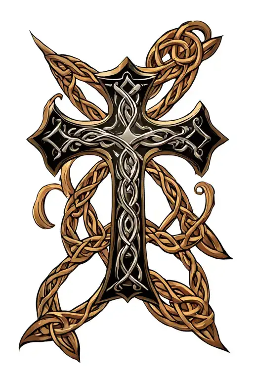 The Celtic Cross military tattoo tattoo design idea
