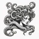 Medusa alt gothic style tattoo design idea