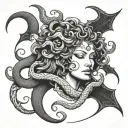 Medusa alt gothic style tattoo design idea