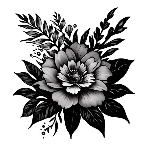 Sleeve, emotional abuse survivor, nature, beach, flowers, strength, healing tattoo design idea