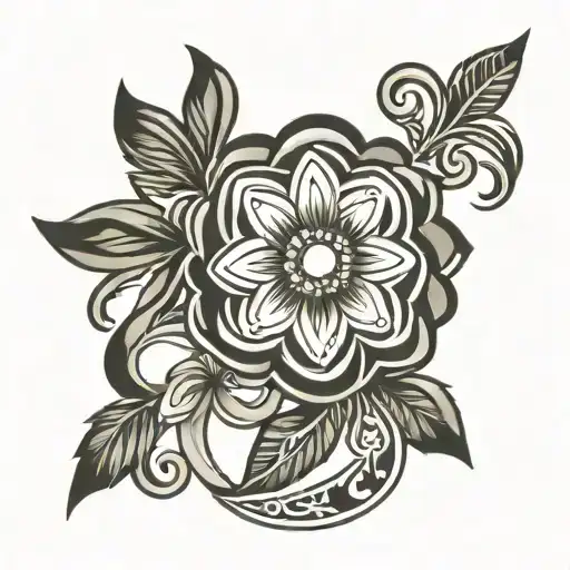 armband tattoo of Shawnee, Cree, and Ojibwe floral patterns tattoo design idea