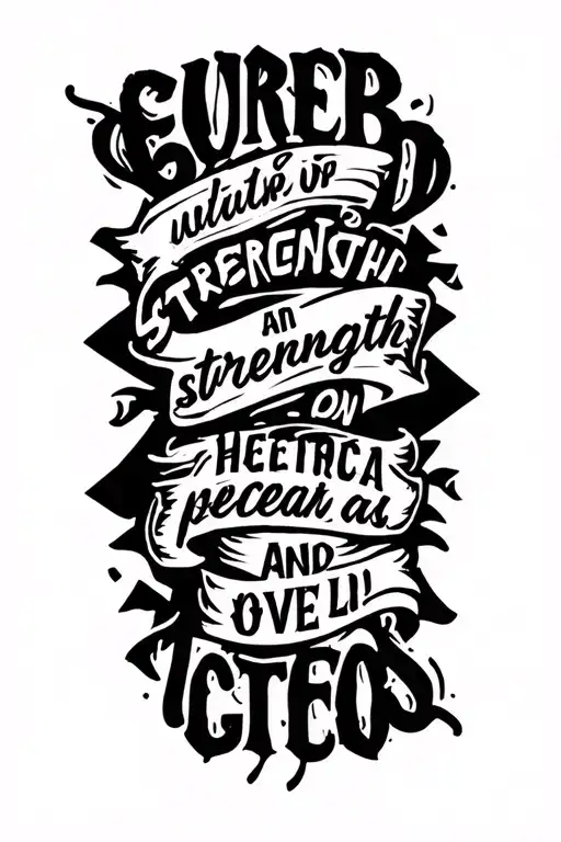 bible verse for strength- bicep tattoo tattoo design idea