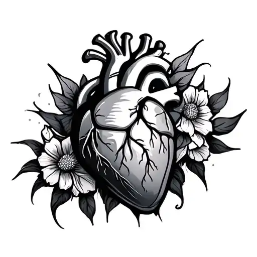 Cardiac tattoo design idea