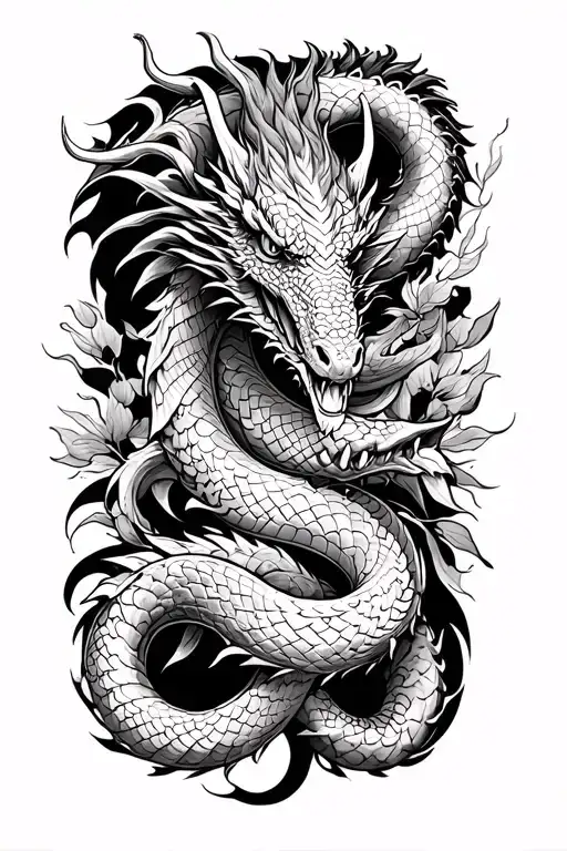Tattoo on the forearm, in black with a minimum of details - a dragon/snake/pattern and inscription alter ego in the style of minimalism tattoo design idea