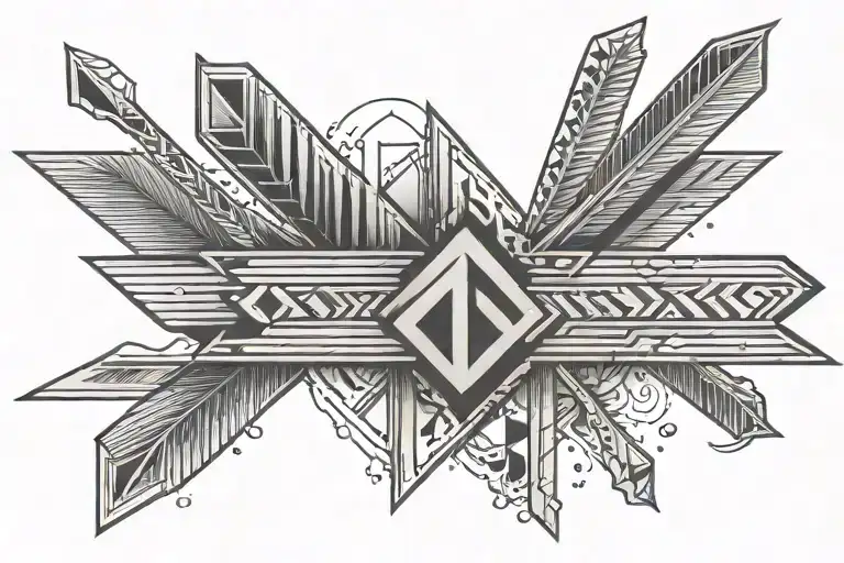 arrow armband tattoo featuring MCMXCIV tattoo design idea
