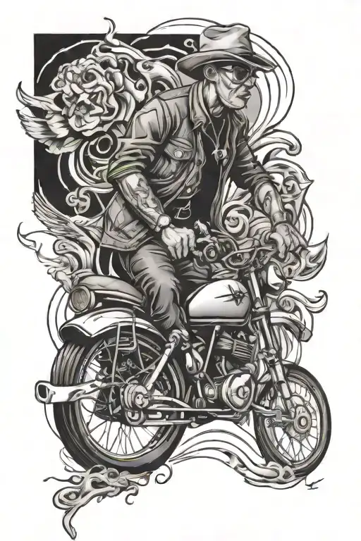if you ain't riding don't even act like you riding tattoo design idea