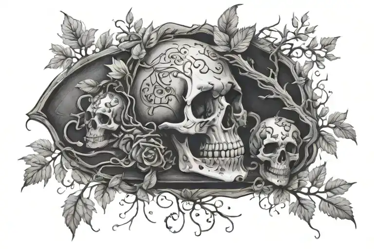I will carry a thousand plans For tomorrow: nothing is too late. My coffin is still making noise in the forest. He is a  tattoo design idea