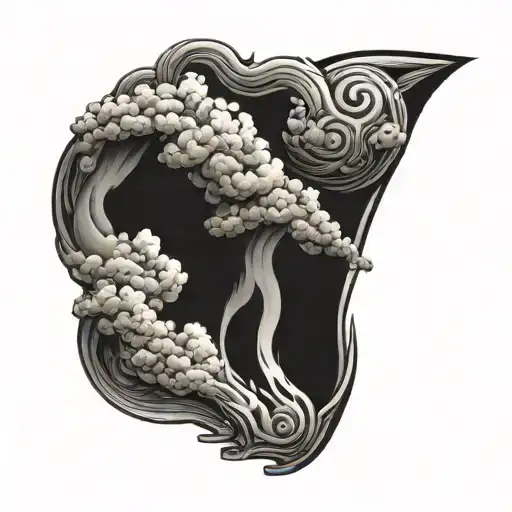 Filler Clouds and Smoke tattoo design idea