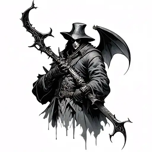 Bloodborne Hunter tattoo design idea