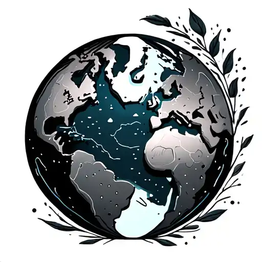Geography tattoo design idea