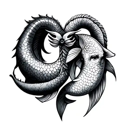 Capricorn And Pisces and libra zodiac sign tattoo design idea