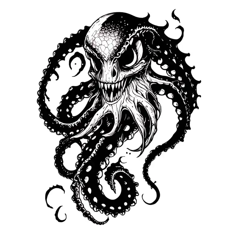 Kraken tattoo design idea