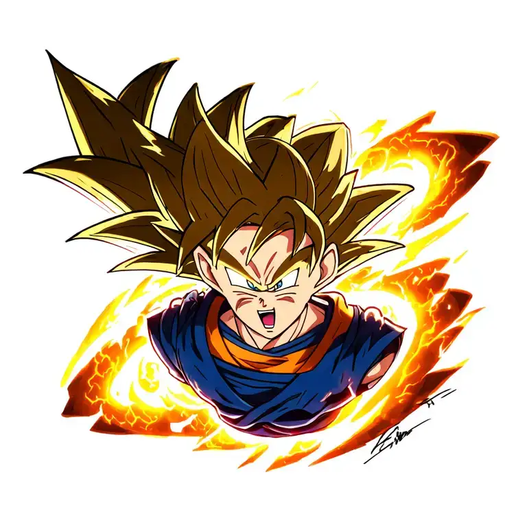 4 star dragonball with aura glow tattoo design idea