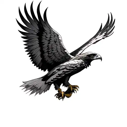 Hawk Wings tattoo design idea