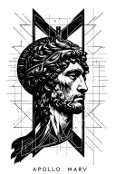 "Apollo Marv" crucifix made tattoo design idea