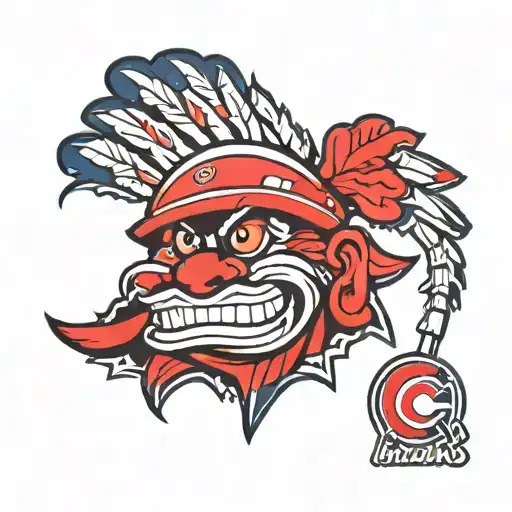 chief wahoo Cleveland indians tattoo design idea
