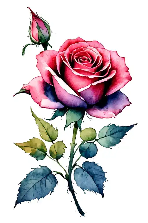 Yorkshire rose tattoo design idea