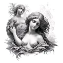 birth of venus tattoo design idea