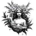 birth of venus tattoo design idea