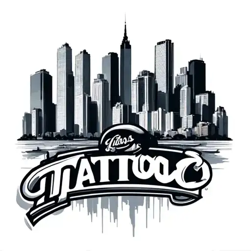 312 chicago skyline cubs tattoo design idea