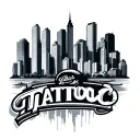 312 chicago skyline cubs tattoo design idea